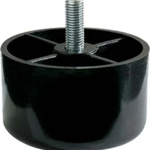 MASIDEF - 1 PIEDINO PLASTICA NERA D78H80 PERNO FIL M10X30