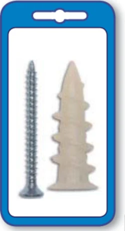 MASIDEF - 20 TASSELLI NYLON AUTOFORANTI CON VITI TPS 6X37mm