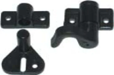 MASIDEF-MOBILA-Kit accessori per serratura spagnoletta plastica nera con viti