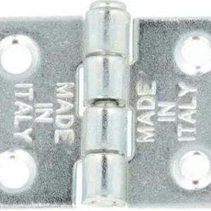 MASIDEF-MOBILIA - 2 CERNIERE ALA LUNGA FERRO ZINCATO 25X80mm