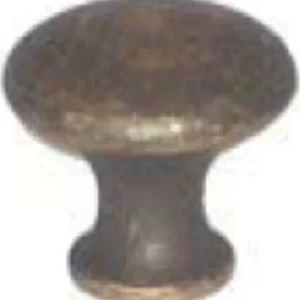 MASIDEF-POMOLO PIATTO OTTONE ANTICATO Ø 26MM