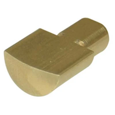 Mensolina Reggipiano Mezzaluna Tornita - Ottone Lucido Mm 12X12 H.Mm 6 + Perno Mm 7X8- 250 Pezzi