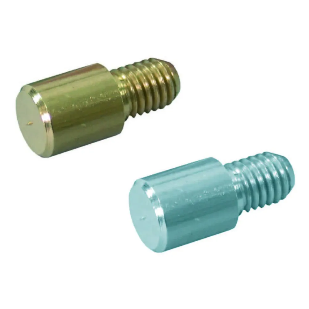 Mensolina Tonda Filettata - ø mm.7 con filetto ø mm.5 MA ottone nichelato - 100 pz