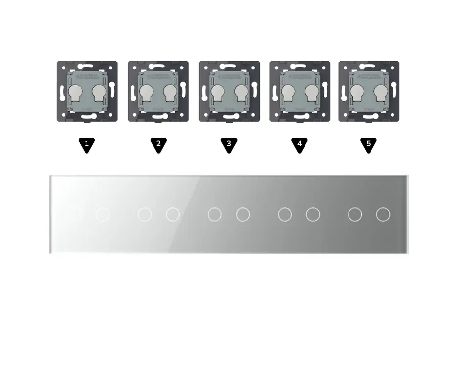 Metti insieme grigio | Finestra di copertina 2+2+2+2+2