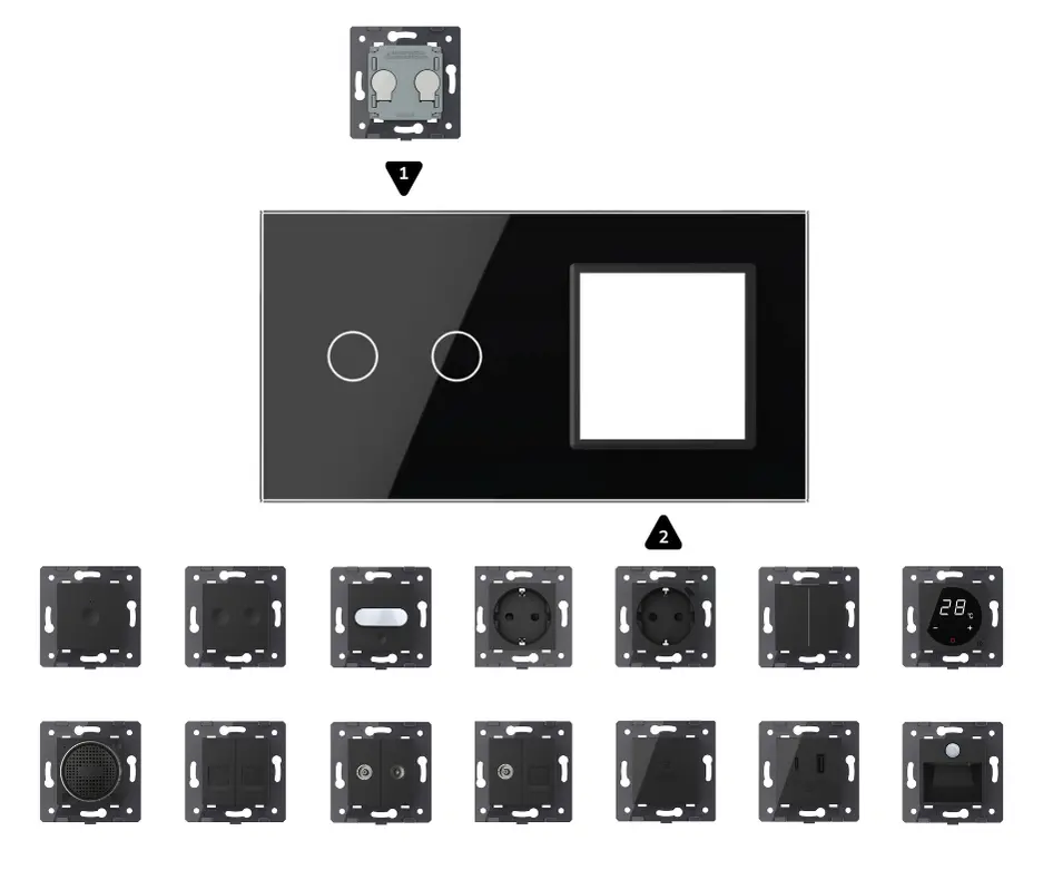 Metti insieme nero | Colleam 2+sr