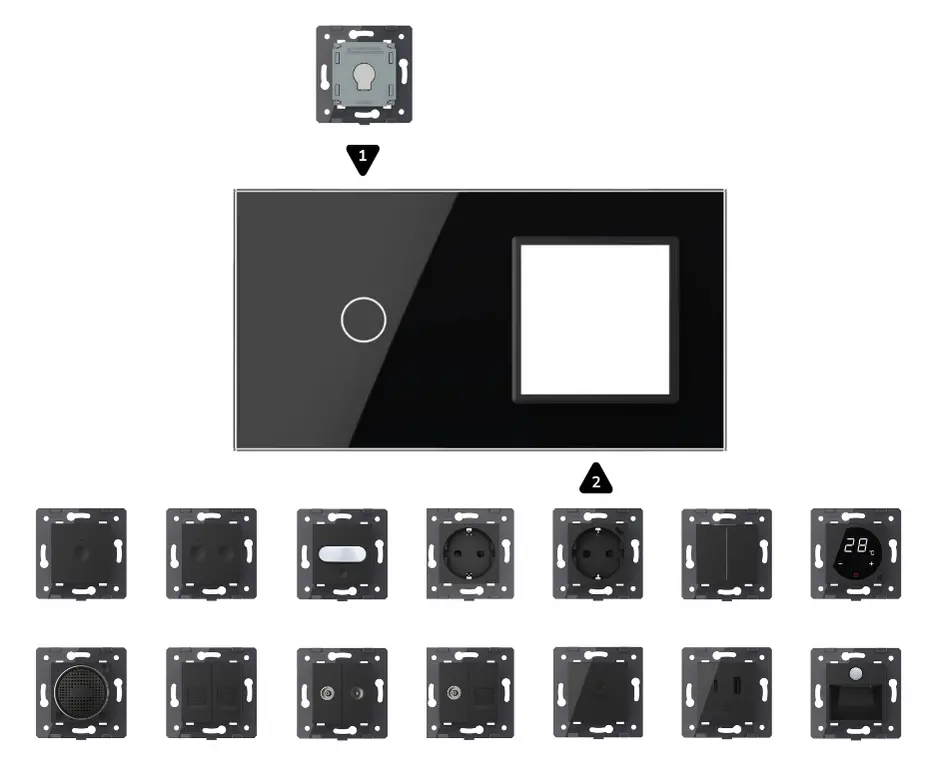 Metti insieme nero | Collement 1+sr