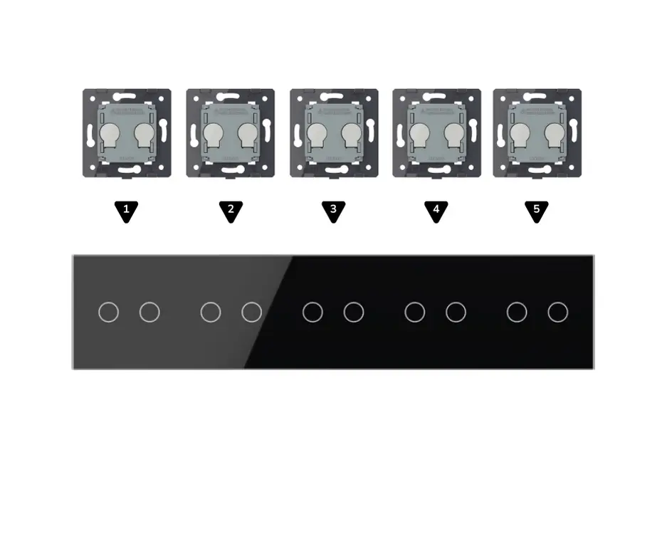 Metti insieme nero | Finestra di copertina 2+2+2+2+2