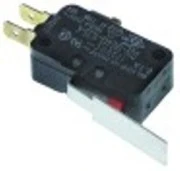 microinterruttore con leva 250v 16a 1co attacco faston maschio 4,8mm l 37mm