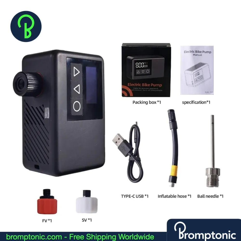 Mini pompa elettrica Brompton - Gonfiatore tascabile intelligente da 120 PSI