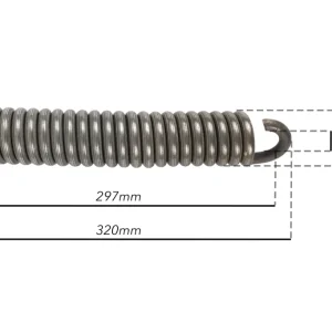 Molla tiller 320mm con gancio aperto Ø 11mm