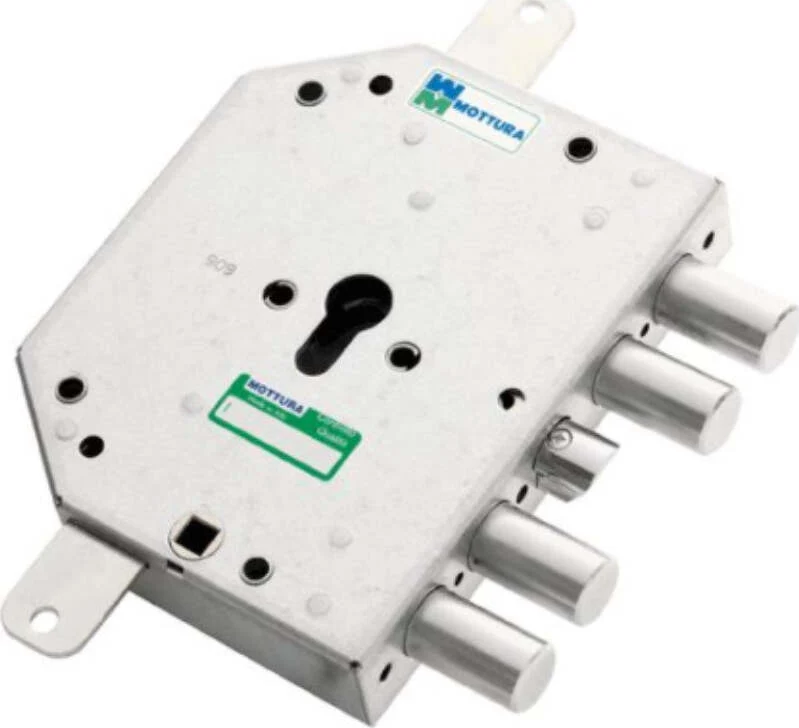 MOTTURA - SERRATURA TRIPLICE CILINDRO PER PORTE BLINDATE - DESTRA - E 60 - mm 132 x 165