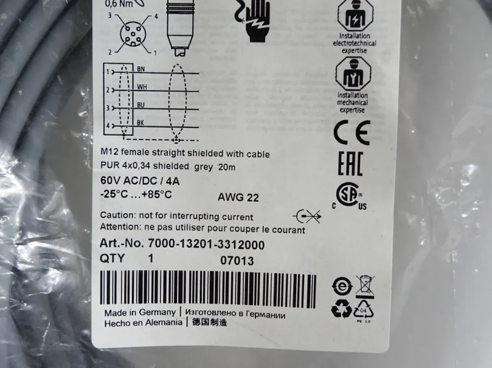 Murr Elektronik Kabel 7000-13201-3312000 / Neu OVP