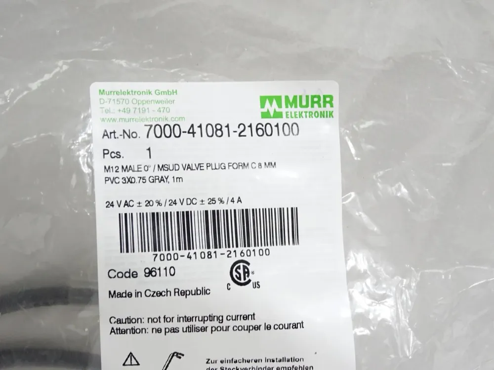 Murr Elektronik Kabel 7000-41081-2160100 / Neu OVP