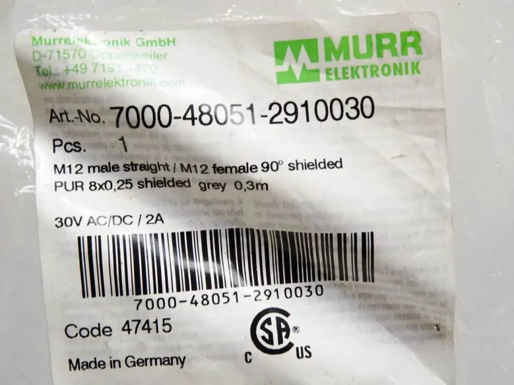 Murr Elektronik Kabel 7000-48051-2910030 / Neu OVP