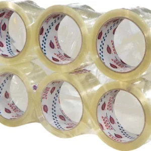 Nastro adesivo PP 36NN - 50 mm - trasparente - Eurocel - rotolo da 66 mt [multipack] 6 pezzi