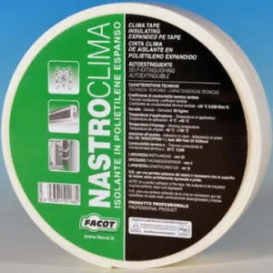 Nastro adesivo isolante termico polietilene per impianti di condizionamento 50mm x 10mt