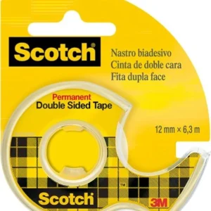 Nastro biadesivo 665 - permanente - senza liner - 6 3 mt x 12 mm - trasparente - Scotch - chiocciola