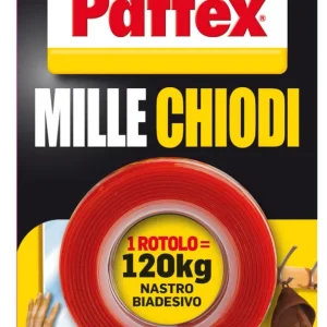 Nastro Biadesivo Extra Forte Millechiodi 19 Mm X 1,5 M Per Interni Ed Esterni Fino 120 Kg Di Tenuta Pattex Henkel