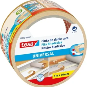 Nastro biadesivo - 5 mt x 50 mm - taglio facilitato - bianco -Tesa