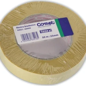 Nastro biadesivo - 50 mt x 25 mm - trasparente - Comet