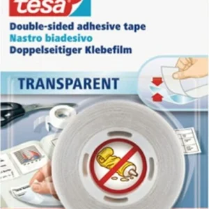 Nastro biadesivo - 10 mt x 12 mm - trasparente - Tesa