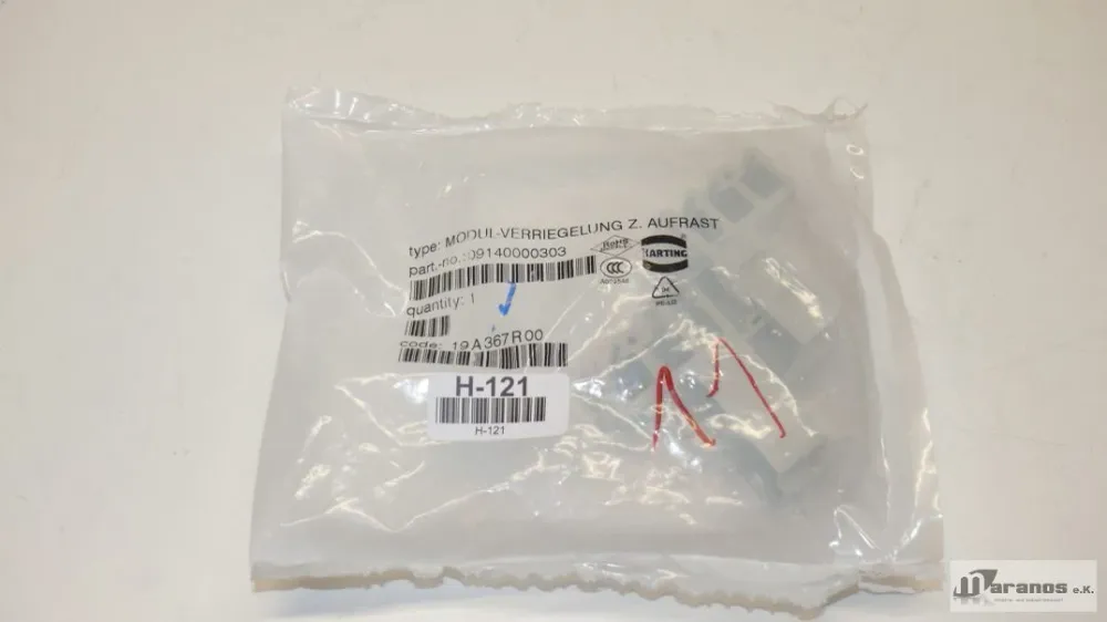 NEU/OVP HArting 09140000303 Modul-Verriegelung z. Aufrast