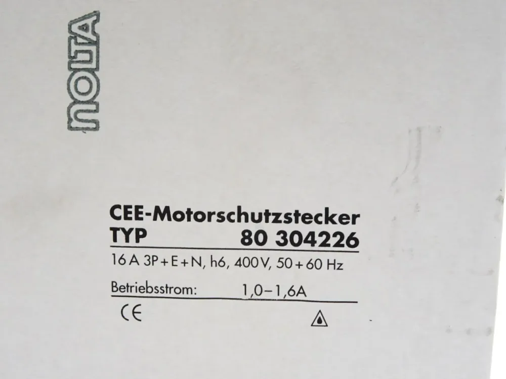 Nolta CEE-Motorschutzstecker 80304226 1.0-1.6A / Neu OVP