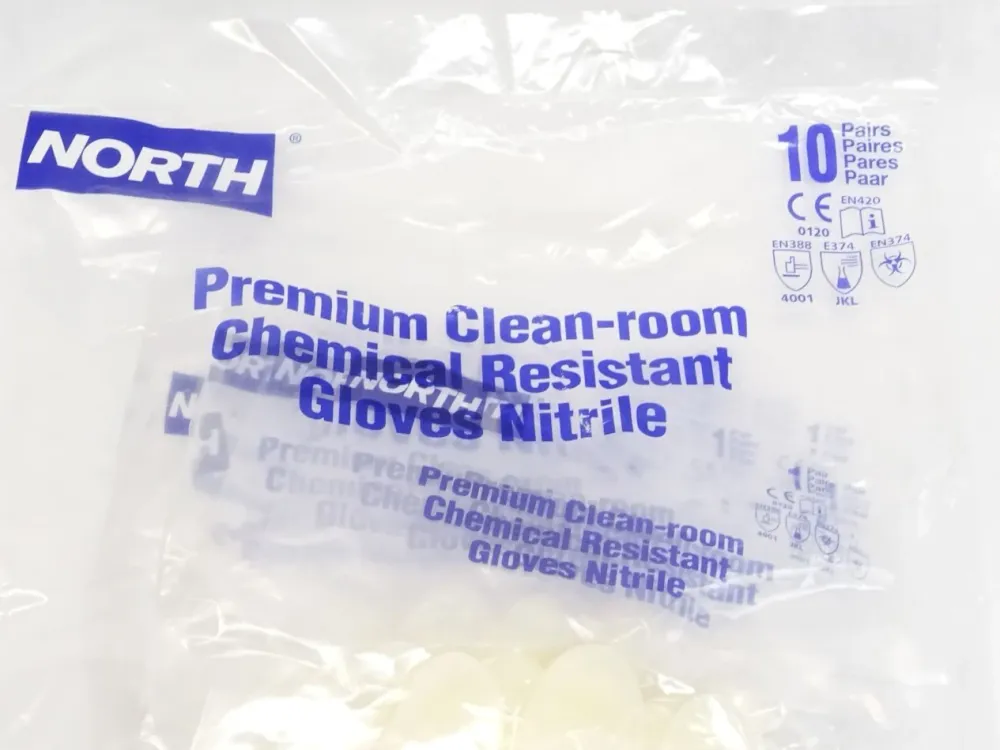 North SK Clean Room Nitrile Gloves SK142W/8/HEM / Inhalt : 10 Stück / Neu OVP