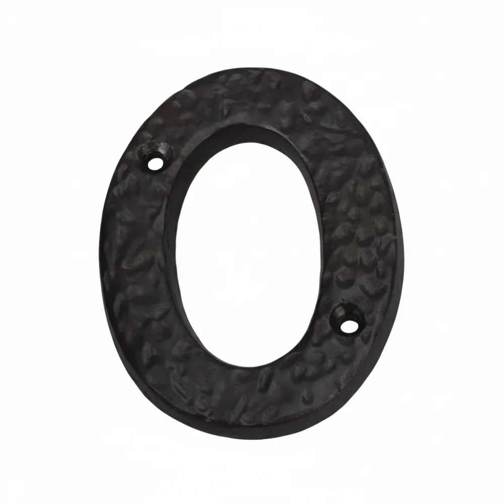 Numero Civico 0 Ferro Nero Opaco