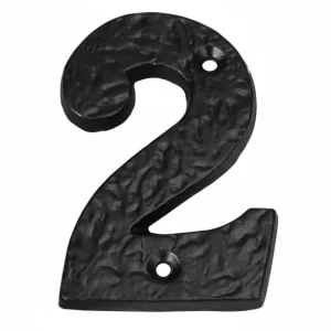 Numero Civico 2 Ferro Nero Opaco