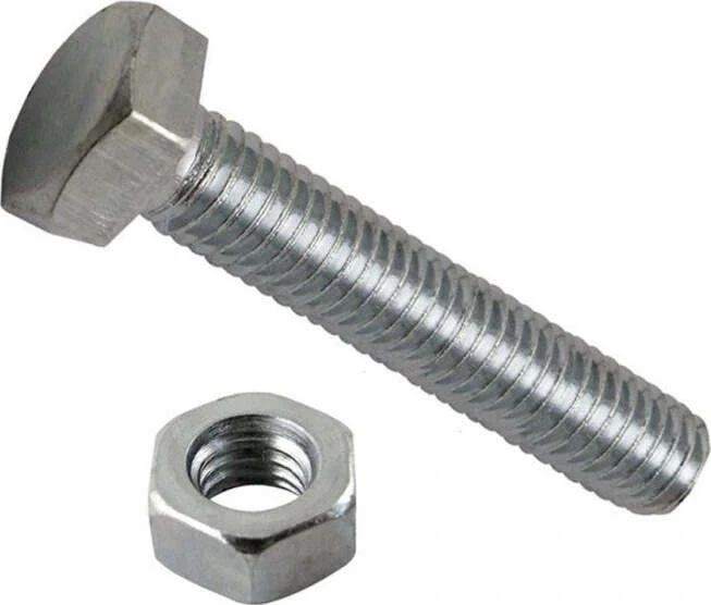 ORECA - BLISTER 4 BULLONI FILETTATI TESTA ESAGONALE CON DADO FERRO ZINCATO 6X25mm