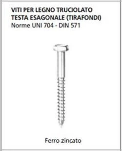 ORECA - Blister 4 Viti per Legno TRUCIOLATO T.E. 6,0x40mm Art. 12606