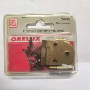 ORECA - CERNIERA BISCOTTO OTTONE BRONZATO 30X80MM PZ2
