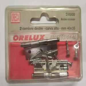 ORECA - CERNIERA CURVA ALTA CON PERNO LEVARE DESTRA 40X35MM P2