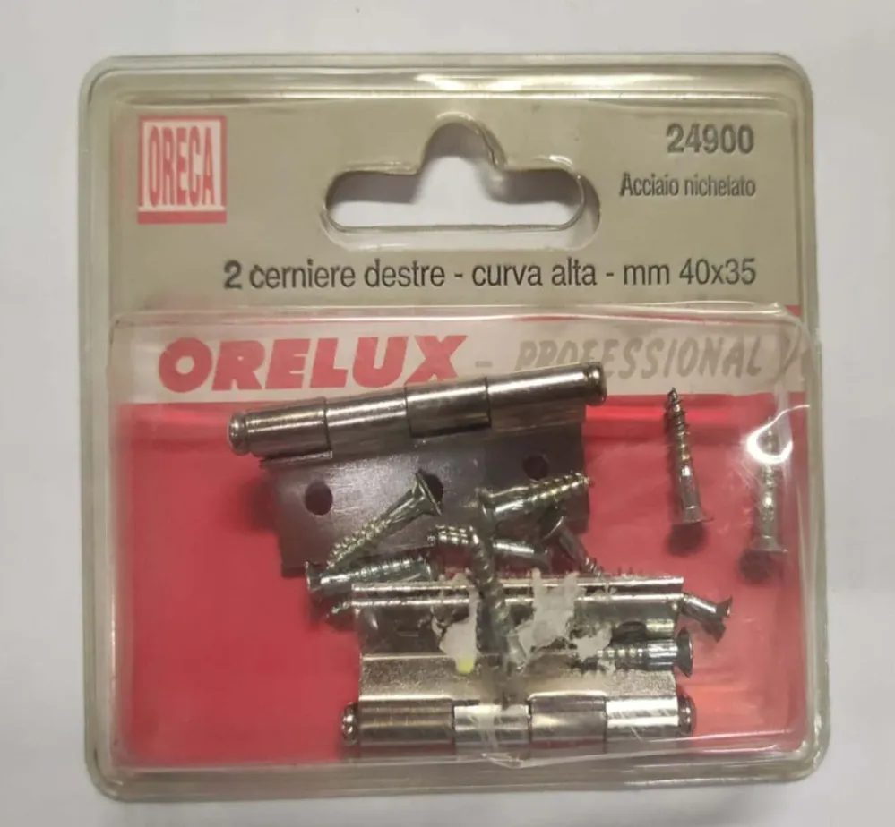 ORECA - CERNIERA CURVA ALTA CON PERNO LEVARE DESTRA 40X35MM P2