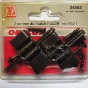 ORECA - CERNIERA AD INCASSO MONTAGGIO INVISIBILE 65X13MM 2PZ