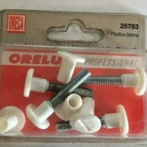 ORECA - 4 GIUNZIONI PER ASSEMBLAGGIO MOBILI PLASTICA BIANCA 8mm