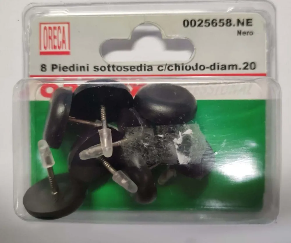 ORECA - SOTTOPIEDI NERI CON CHIODO 20MM