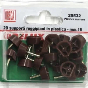 ORECA - SUPPORTO REGGIPIANO PLASTICA MARRONE 16MM 20PZ