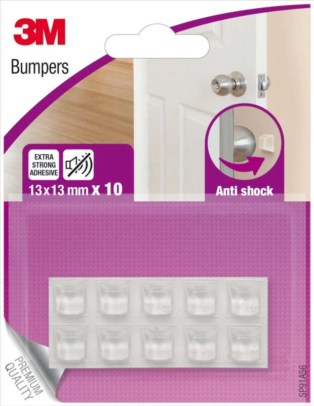 3M - 10 PARACOLPI ADESIVI ANTI SHOCK 13x13 MM