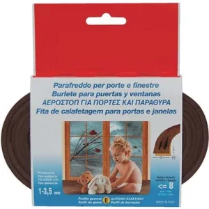 Parafreddo Geko Strip Profilo E - Gomma Epdm Espansa Marrone Mt 6- 10 Pezzi
