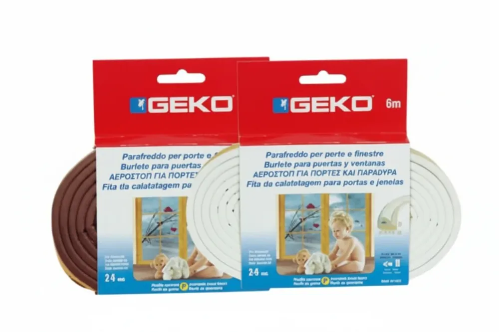 Parafreddo Gomma Profilo P- - Mm.9H. Rotolo Da Mt.6 Colore Marrone - 10 Pezzi Geko