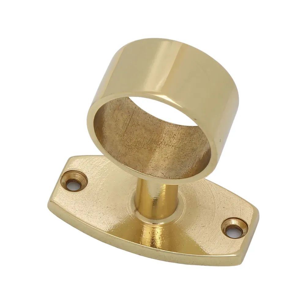 Passante corrimano ottone tubo d. 25 mm lucido** - 5 pz