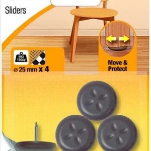3M - 4 PATTINI PROTETTIVI CLASSICI CON CHIODO D. 25mm