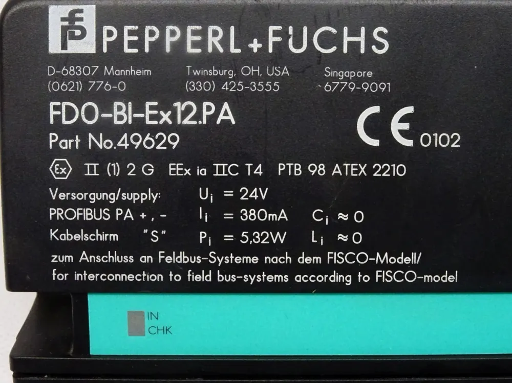 Pepperl+Fuchs FD0-BI-Ex12.PA / 49629 FDO-BI-Ex12.PA