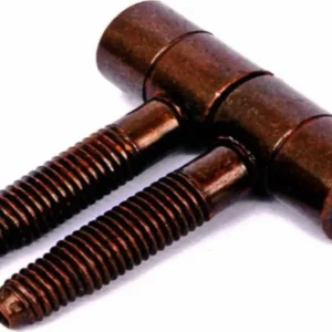 2 PEZZI - CERNIERA BUSSOLA ANUBA DUE CORPI PER MOBILI 9x37MM - ACCIAIO BRONZATO