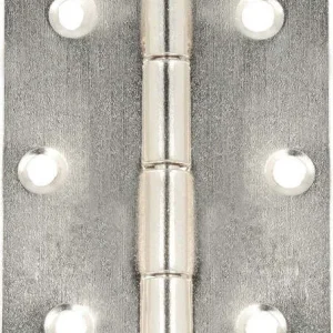 2 PEZZI - CERNIERE POMOLI SFERICI FERRO NICHELATO 40X35