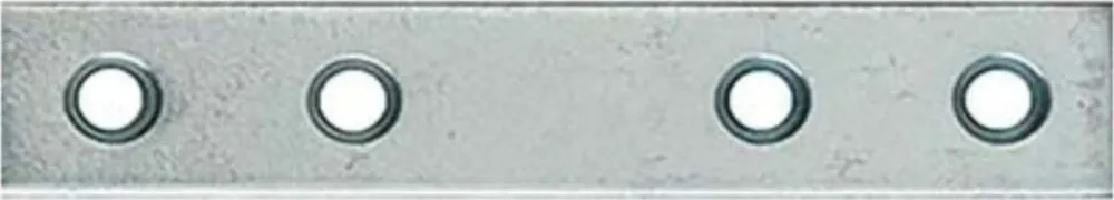 4 PEZZI - PIASTRINA DI GIUNZIONE 4 FORI PER MOBILI 100x15MM - ACCIAIO ZINCATO