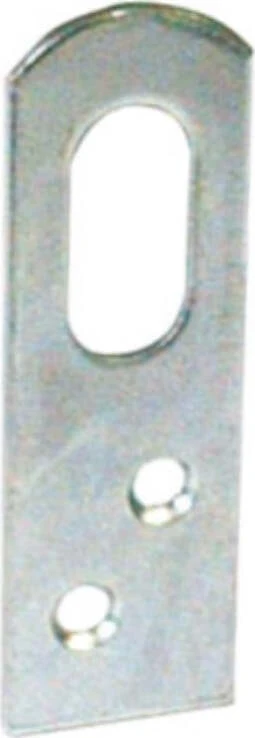 4 PEZZI - PIASTRINE CON FINESTRA 60x19MM - ACCIAIO ZINCATO