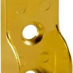 2 PEZZI - SUPPORTO TUBI OVALI ZAMA OTTONATA PER ARMADI 30x15MM